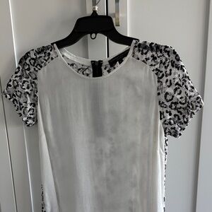 Generation Love White and Black Animal Print Blouse